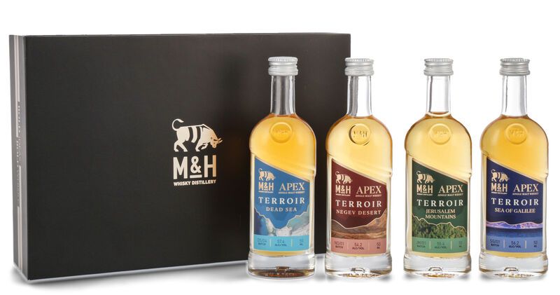 M&H Whisky Miniatur Geschenk-Set Terroir Collection 55,8% vol. 4 x 0,05l M&H Whisky Miniatur Geschenk-Set Terroir Collection 55,8% vol. 4 x 0,05l