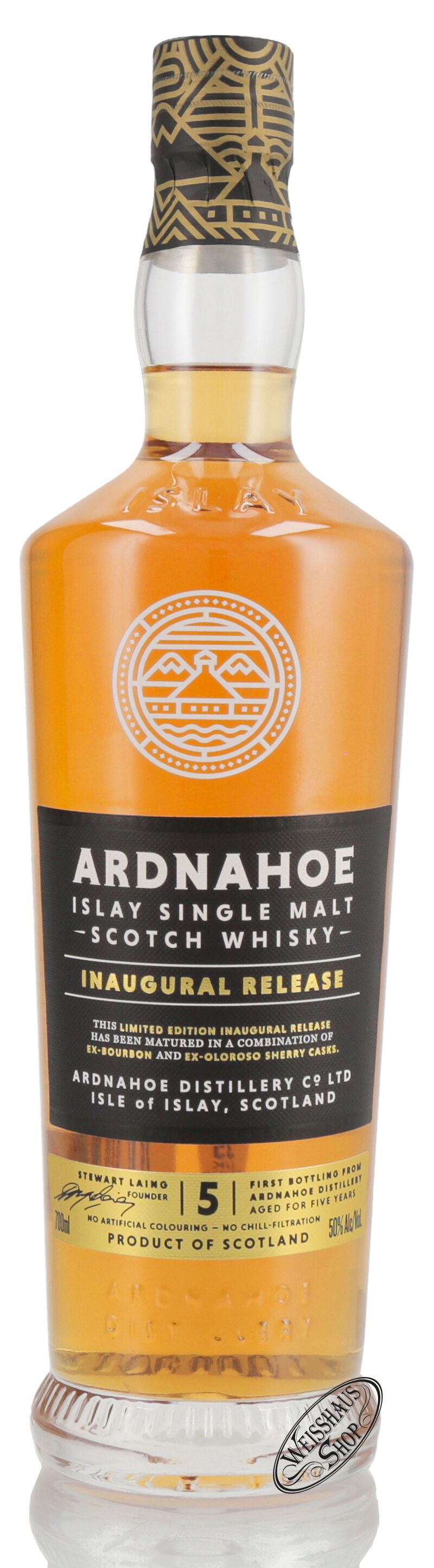 Ardnahoe 5 YO Inaugural Release Whisky 50% vol. 0,70l