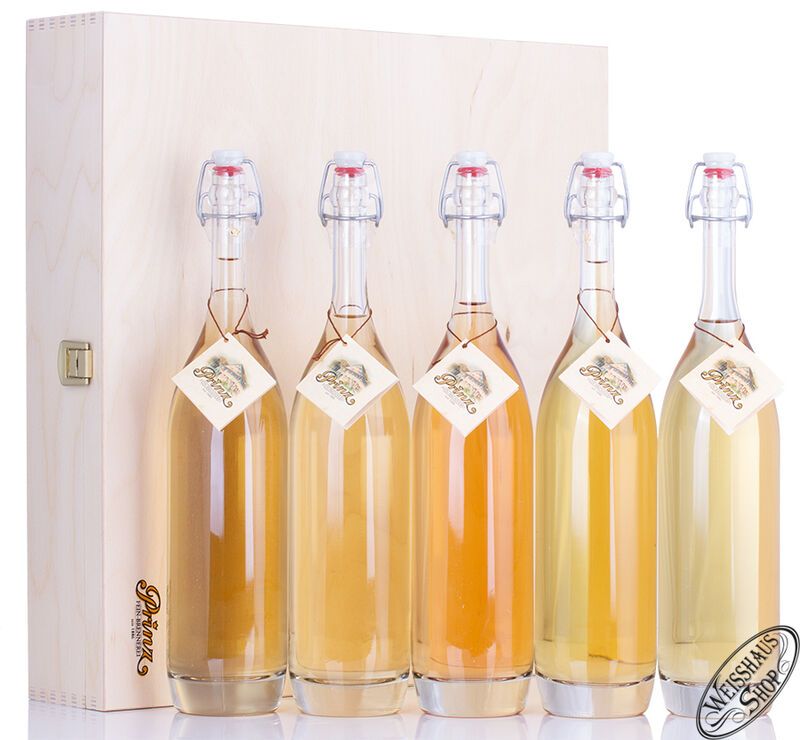 Prinz Geschenk-Set "Schätze aus dem Holzfass" 41% vol. 5 x 0,50l