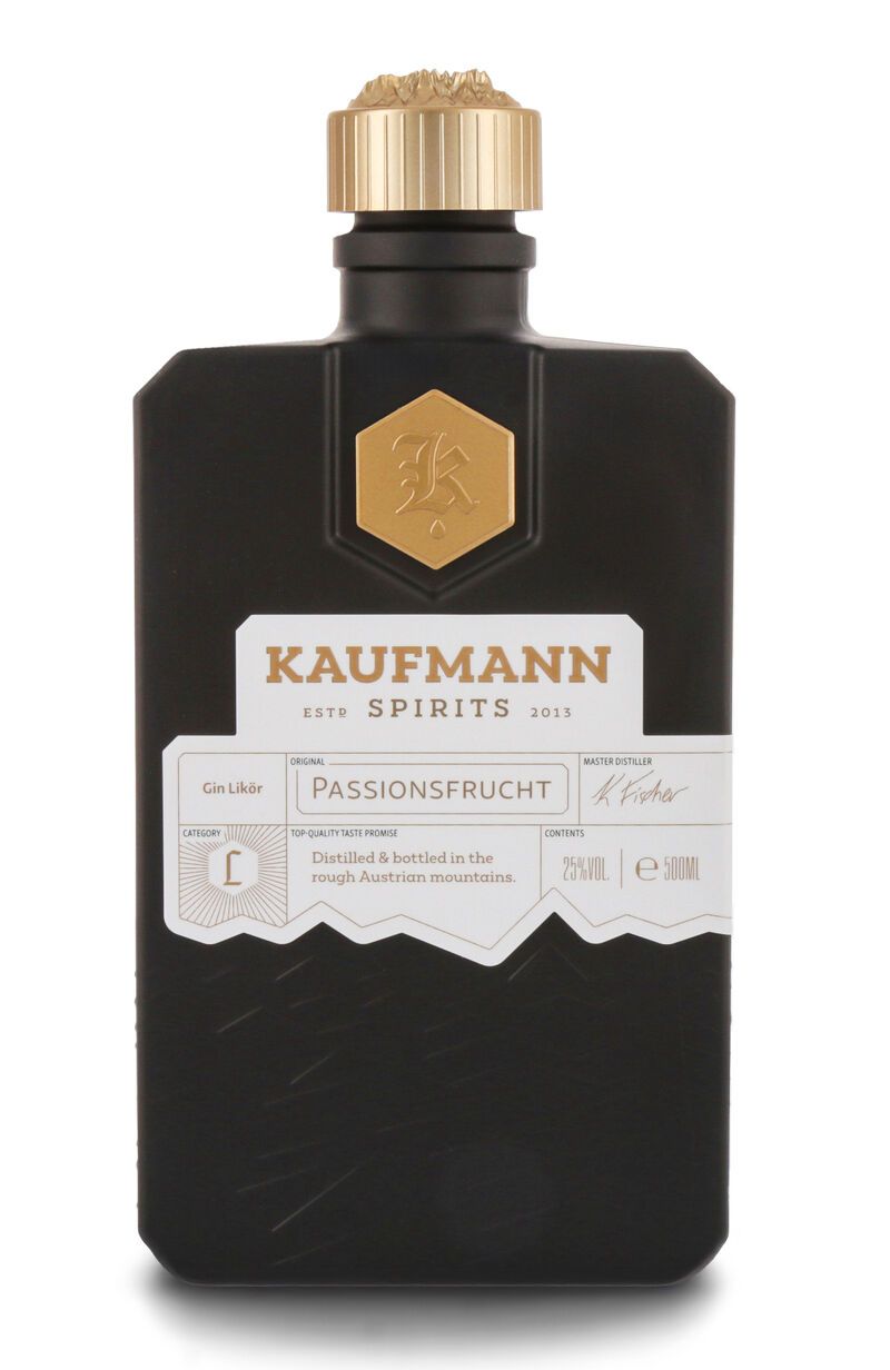 Kaufmann Spirits Passionsfrucht Gin Likör 25% vol. 0,50l Kaufmann Spirits Passionsfrucht Gin Likör 25% vol. 0,50l