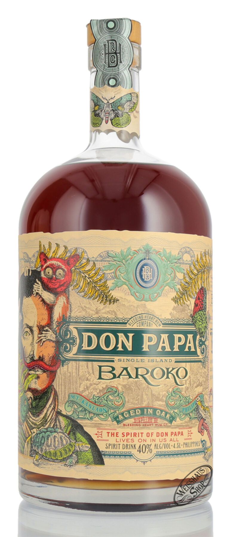 Don Papa Baroko Rum 40% vol. 4,50l Magnum