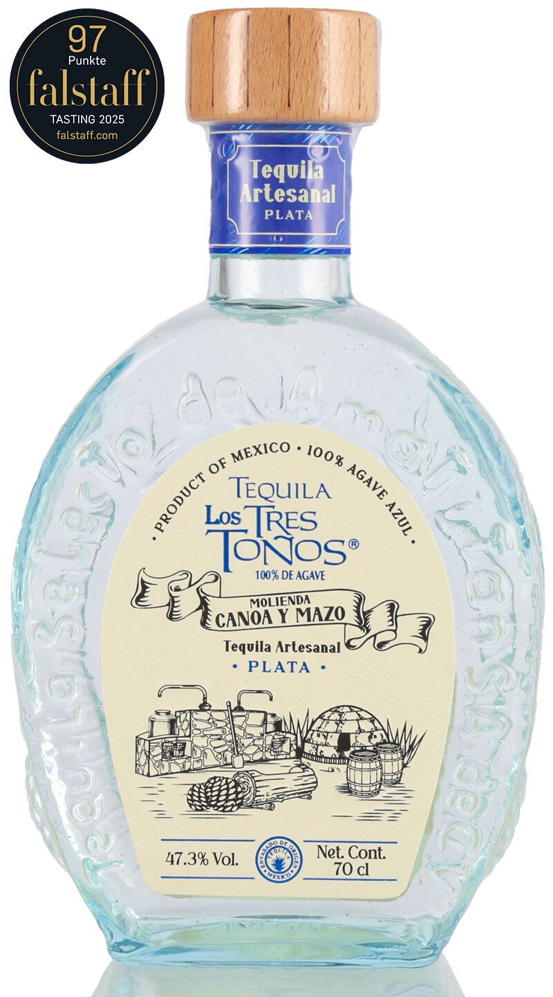 Los Tres Tonos Tequila Artesanal Plata 47,3% vol. 0,70l
