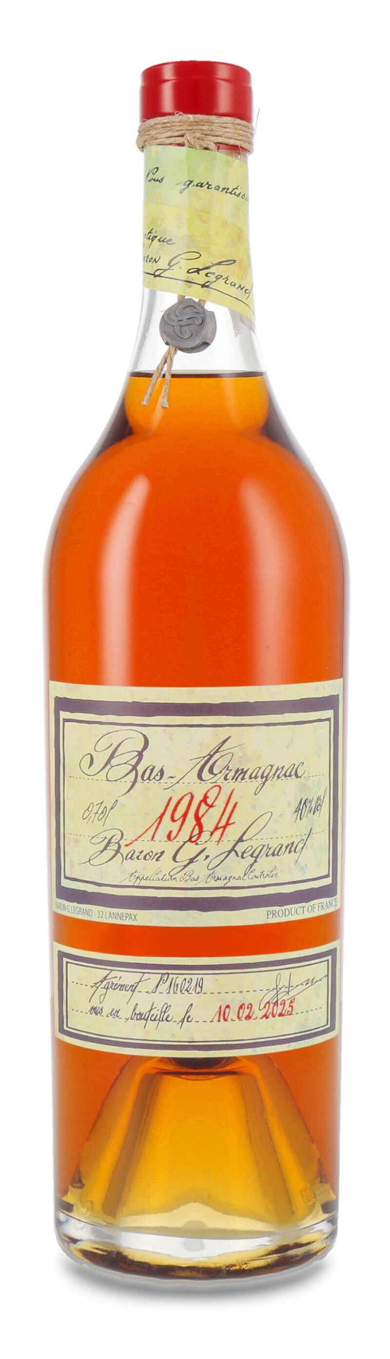 Lhéraud Baron Gaston Legrand 1984 Vieil Armagnac 40% vol. 0,70l Lhéraud Baron Gaston Legrand 1984 Vieil Armagnac 40% vol. 0,70l