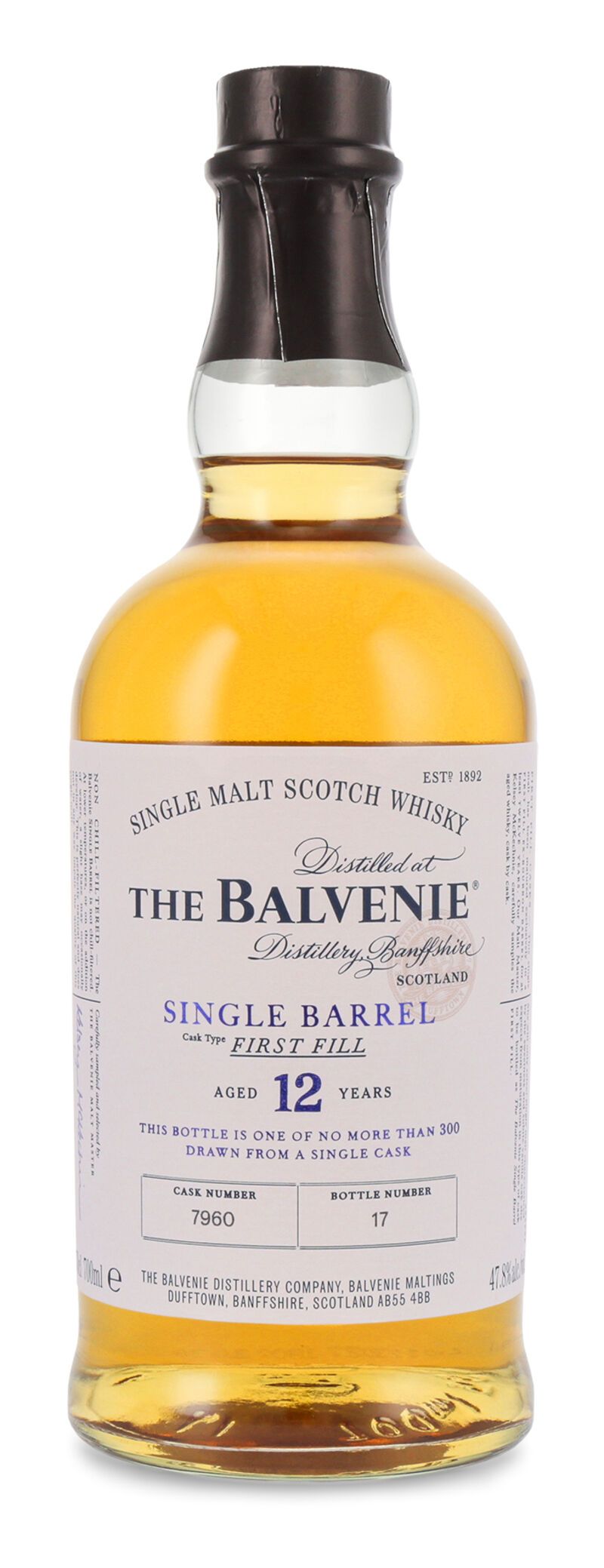The Balvenie 12 YO Single Barrel Whisky 47,8% vol. 0,70l