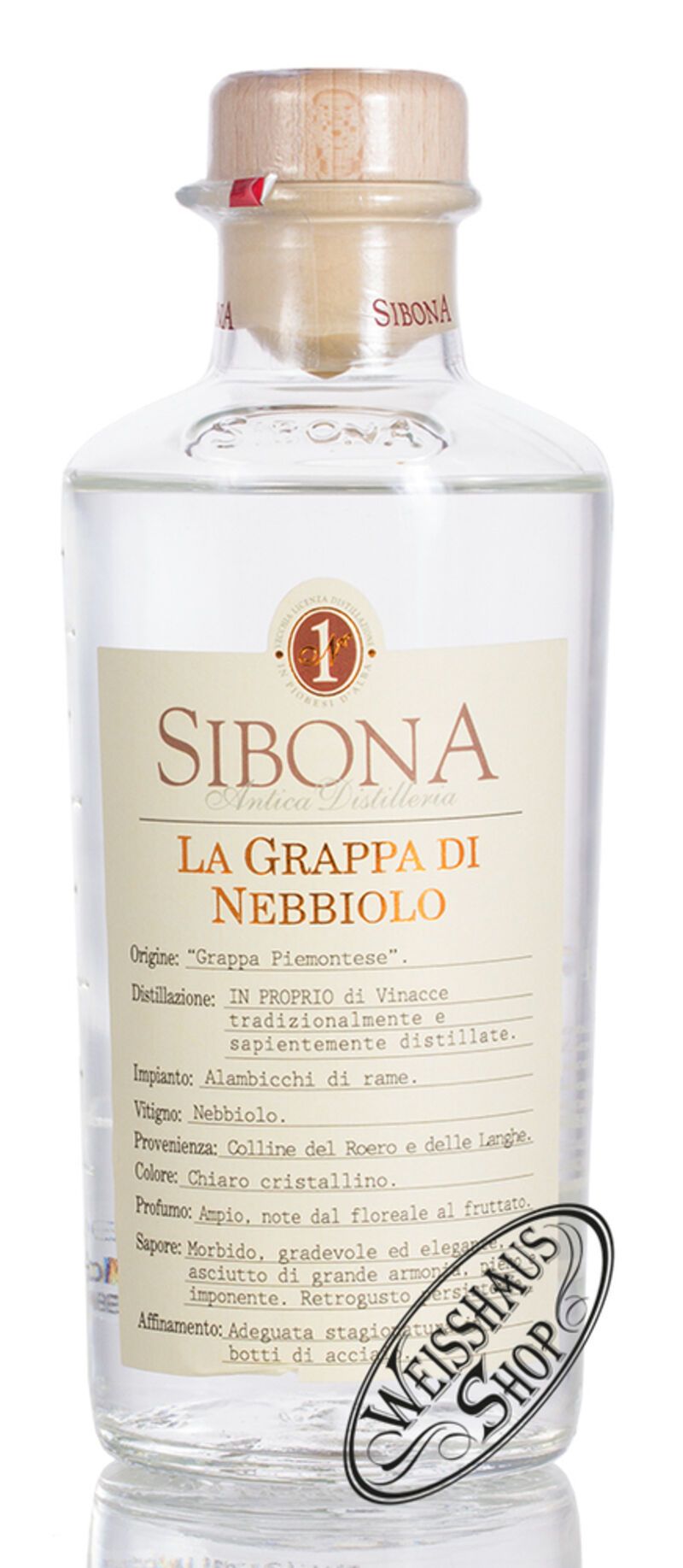 Sibona Grappa Nebbiolo 40% vol. 0,50l
