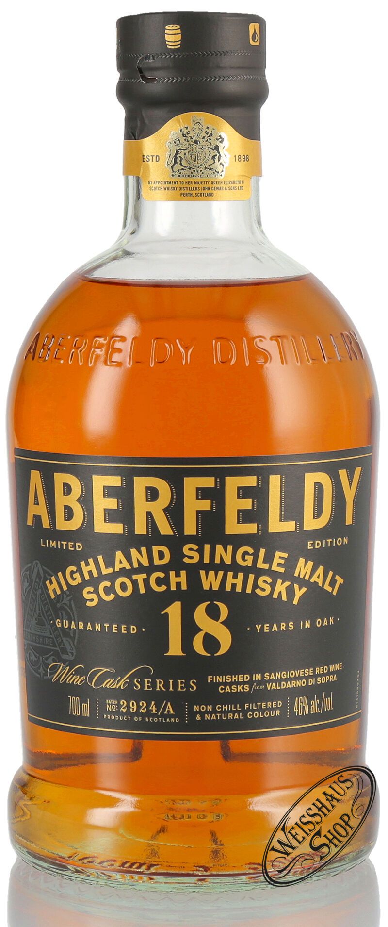 Aberfeldy 18 YO Sangiovese Red Wine Cask Finish Whisky 46% vol. 0,70l