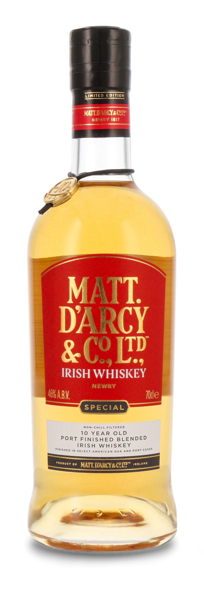 Matt. D'arcy 10 YO Port Finish Irish Whiskey 46% vol. 0,70l