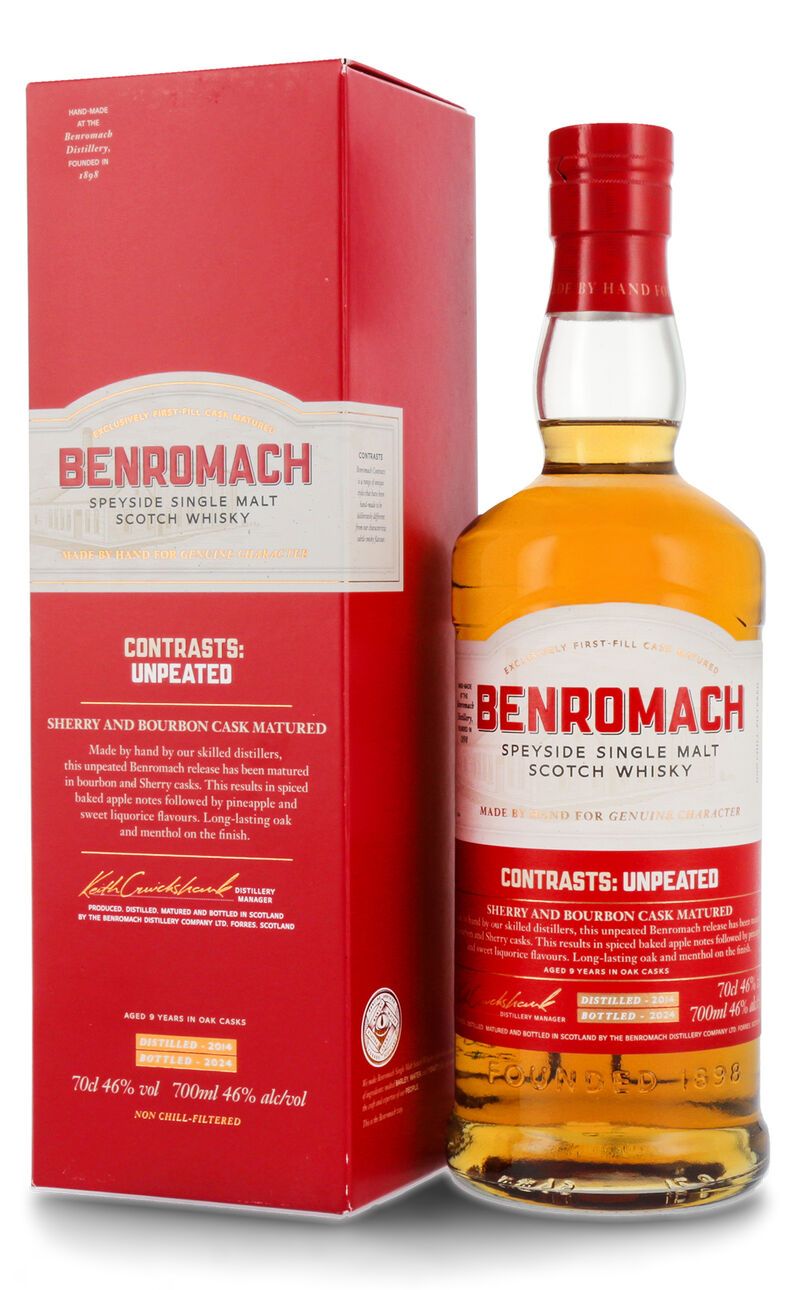 Benromach Unpeated Vintage 2014 Whisky 46% vol. 0,70l