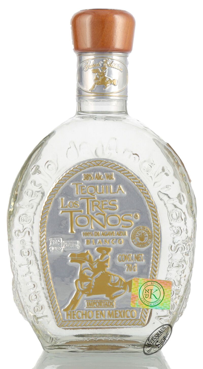Los Tres Tonos Tequila Blanco 38% vol. 0,70l Los Tres Tonos Tequila Blanco 38% vol. 0,70l