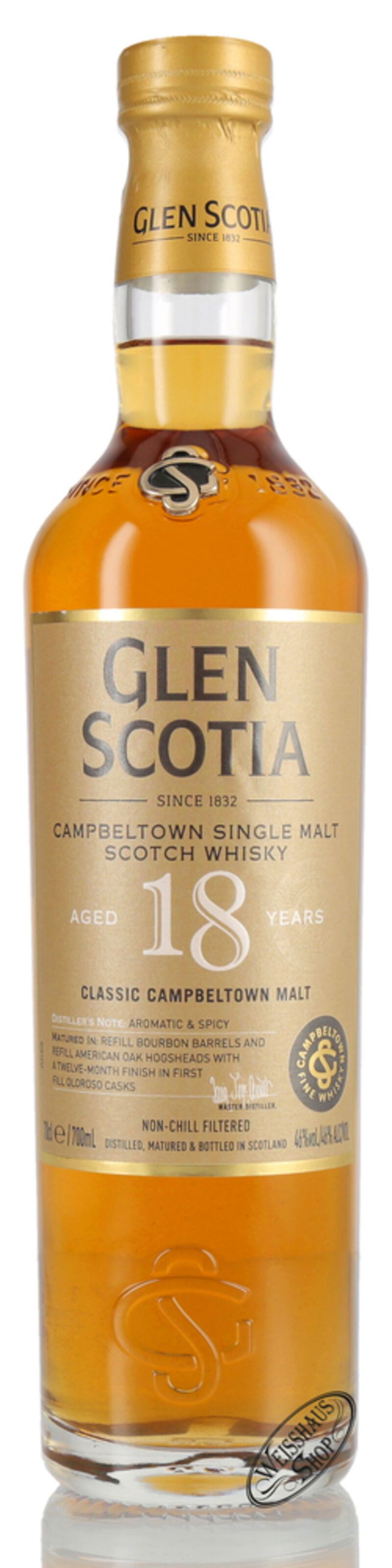 Glen Scotia 18 YO Single Malt Whisky 46% vol. 0,70l