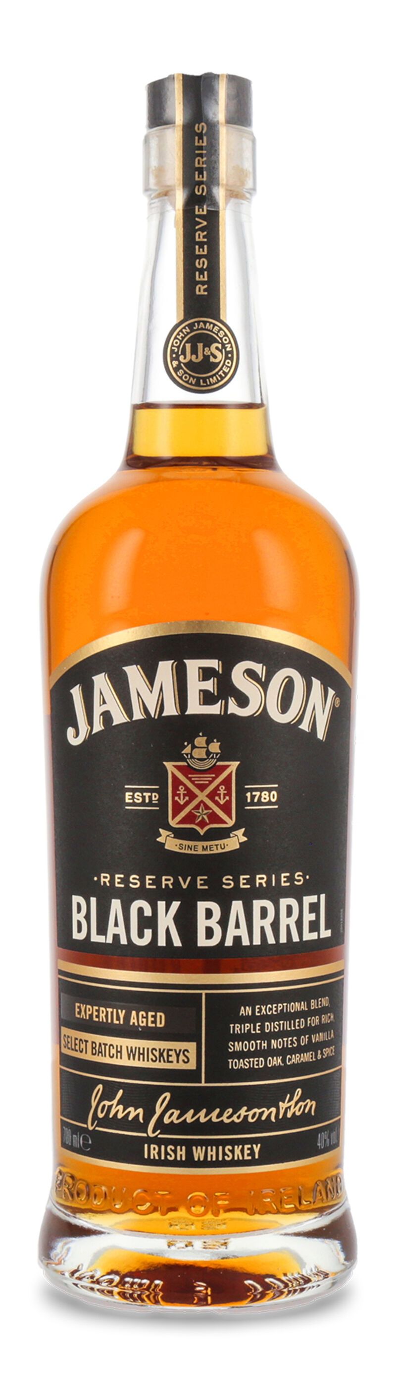 Jameson Black Barrel Irish Whiskey 40% vol. 0,70l
