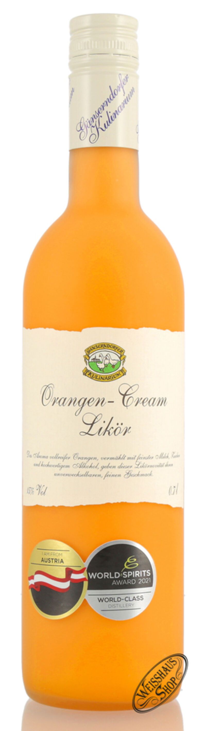 Auersthaler Orangen Cream Likör 15% vol. 0,70l