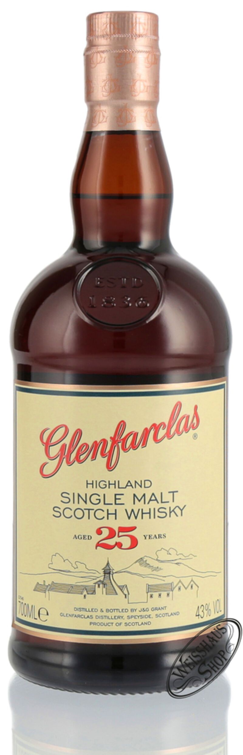Glenfarclas 25 YO Single Malt Whisky 43% vol. 0,70l | Weisshaus Shop