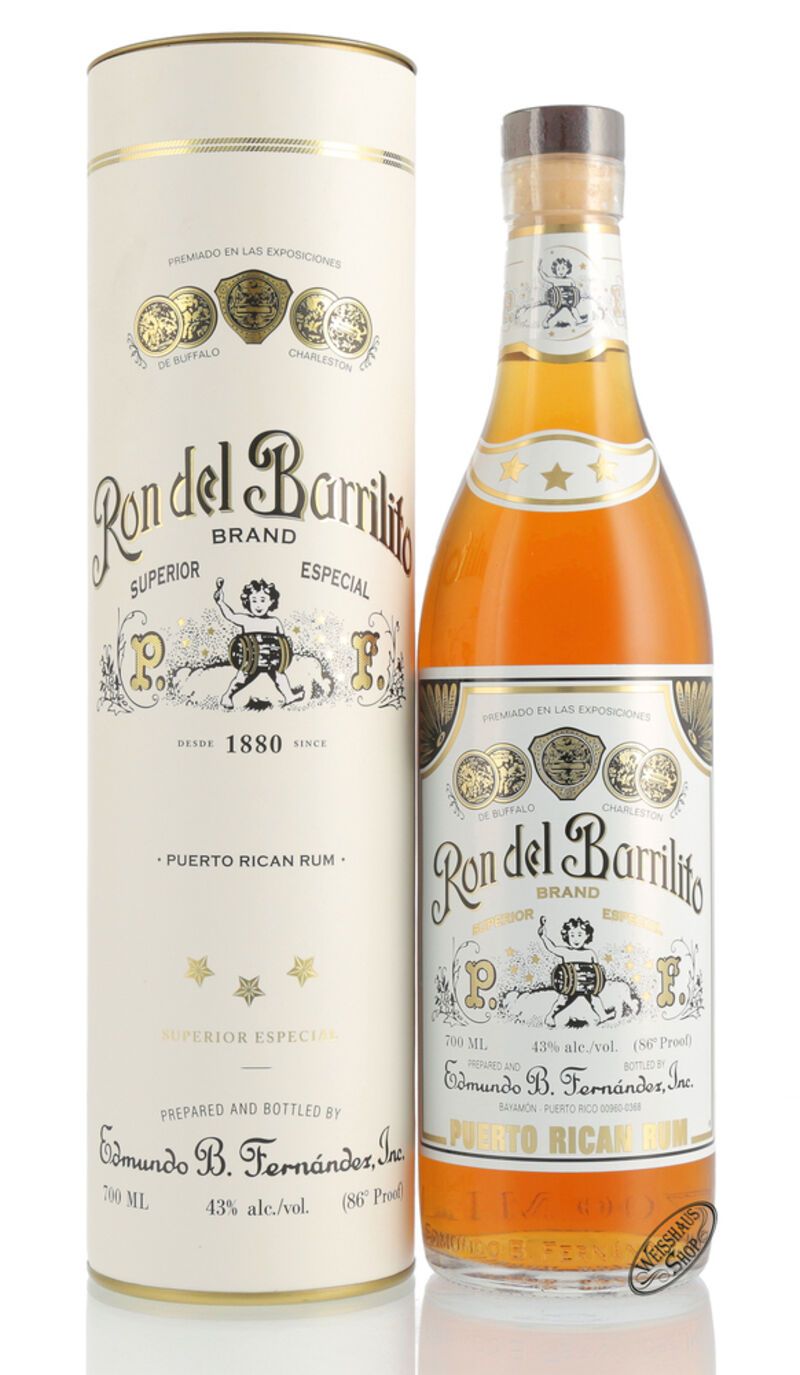 Ron del Barrilito Three Stars Rum 43% vol. 0,70l