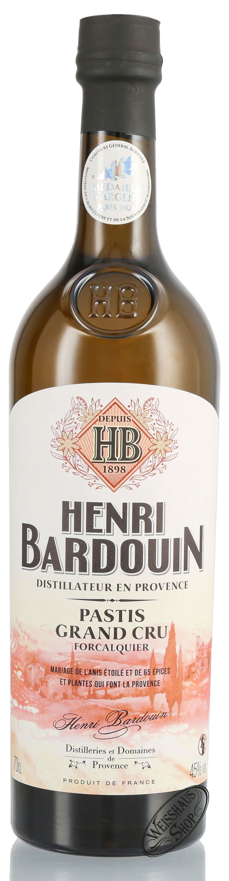 Henri Bardouin Pastis 45% vol. 0,70l Henri Bardouin Pastis 45% vol. 0,70l
