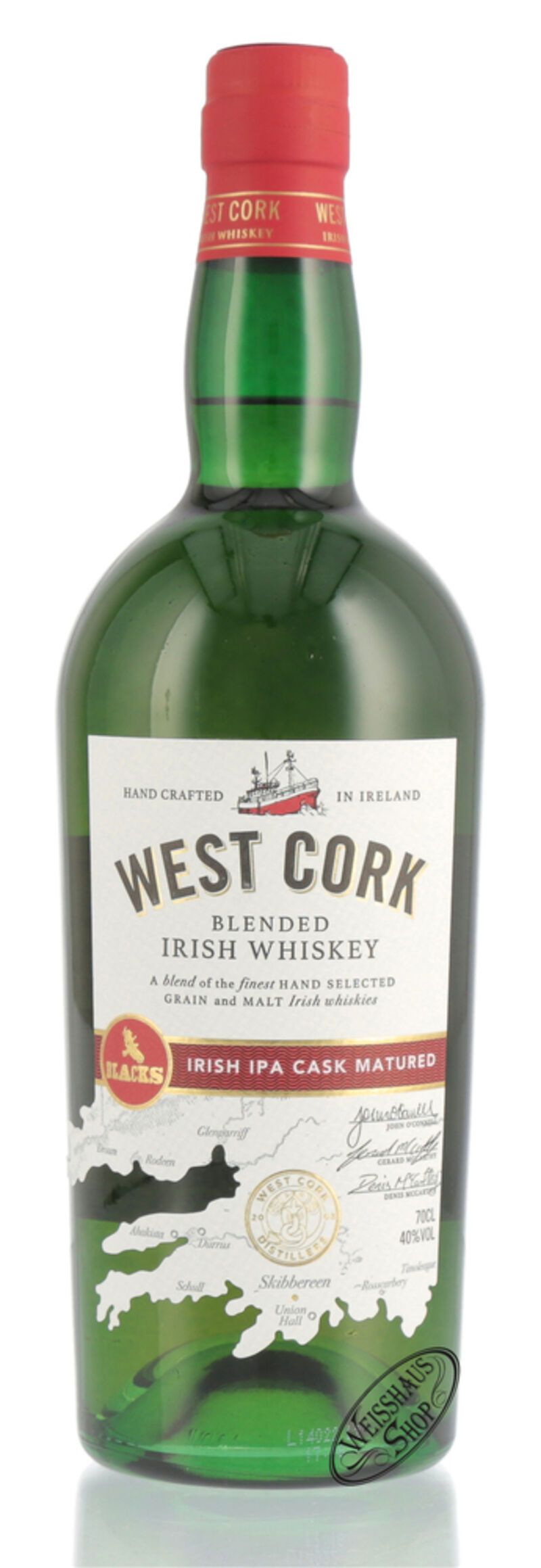 West Cork Irish IPA Cask Matured Whiskey 40% vol. 0,70l