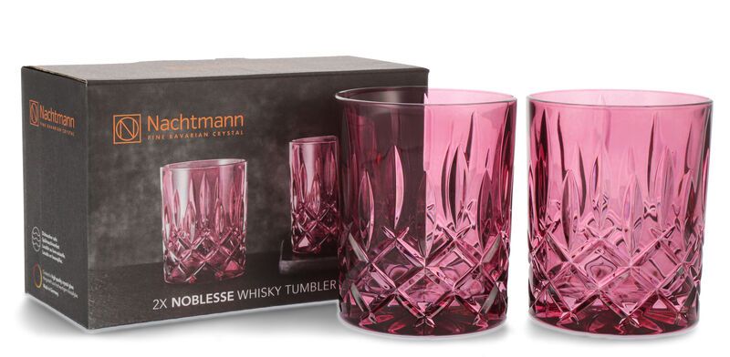 Nachtmann Noblesse Vintage Berry Whisky/Rum Tumbler Set 2 Gläser