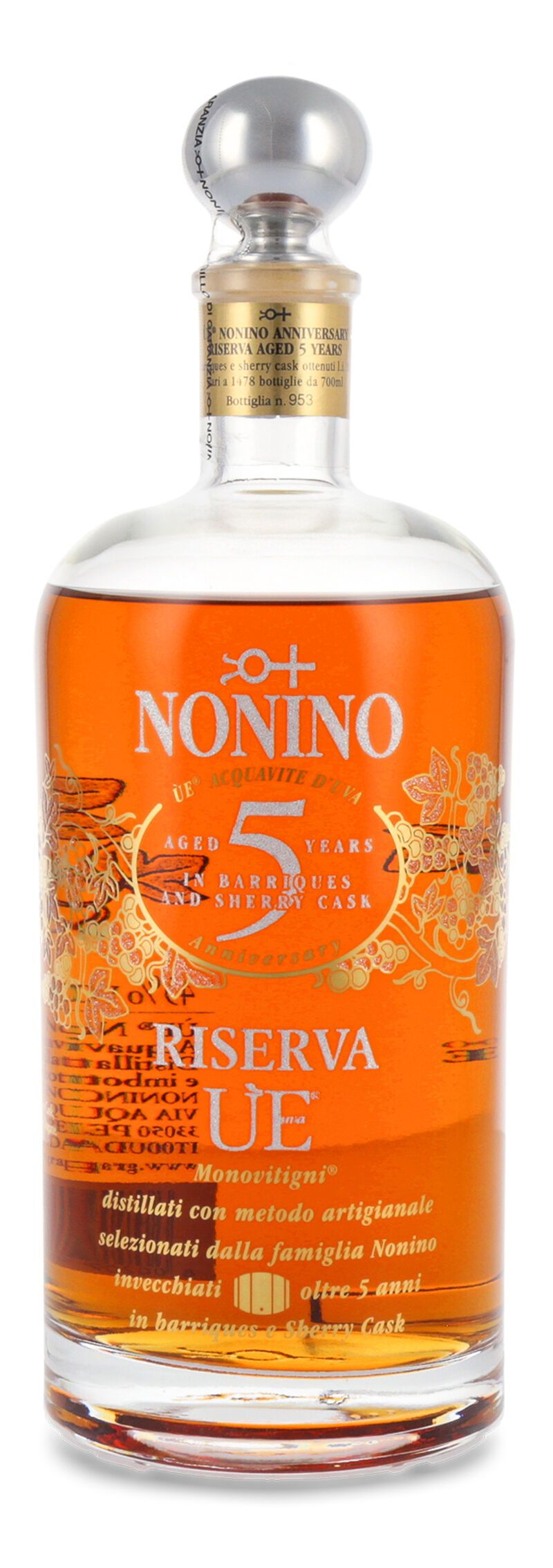 Nonino ÙE Riserva 5 Jahre Barrique Traubenbrand 43% vol. 0,70l
