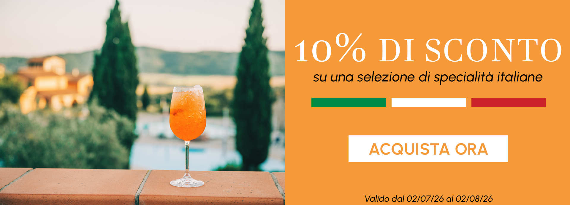 10% di sconto su una selezione di specialitá italiane