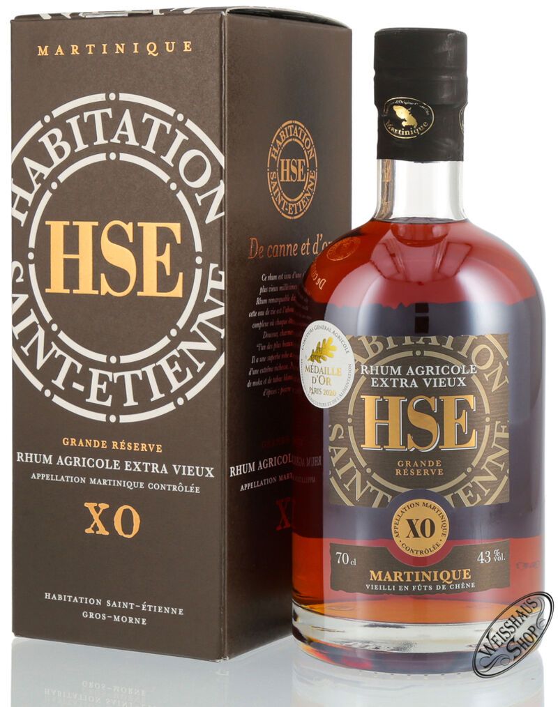 HSE Rhum Agricole Extra Vieux XO 43% vol. 0,70l HSE Rhum Agricole Extra Vieux XO 43% vol. 0,70l