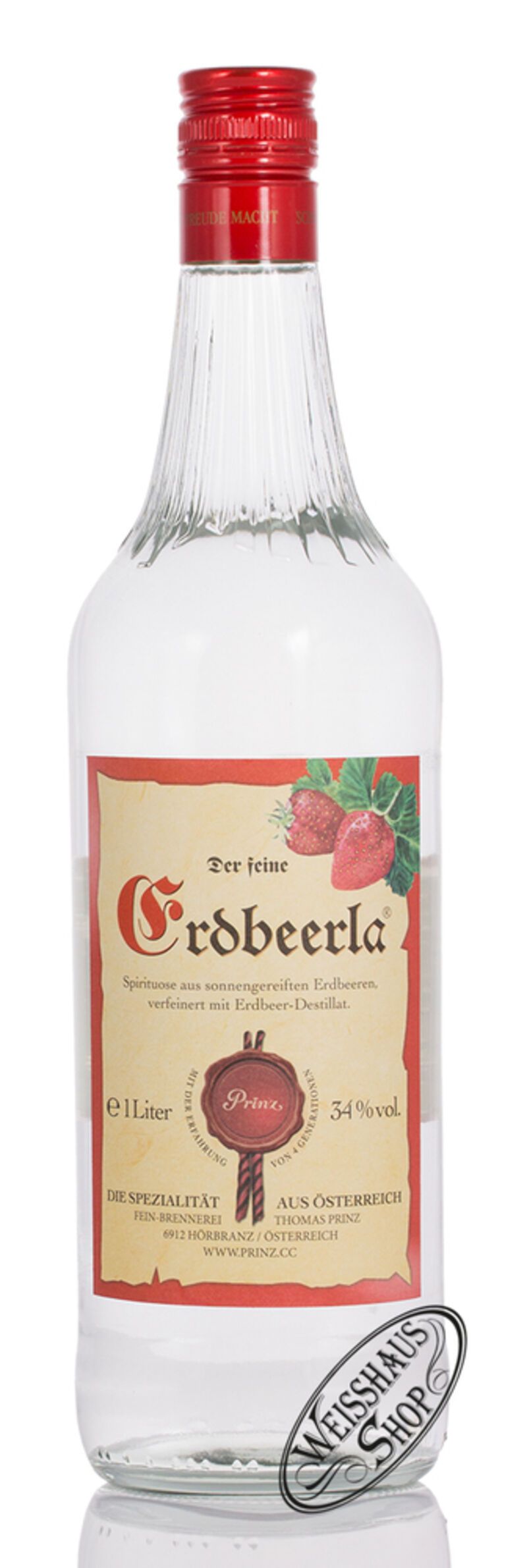 Prinz Erdbeerla 34% vol. 1,0l Prinz Erdbeerla 34% vol. 1,0l