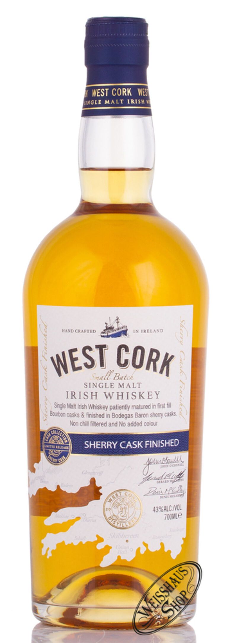 West Cork Sherry Cask Single Malt Whiskey 43% vol. 0,70l