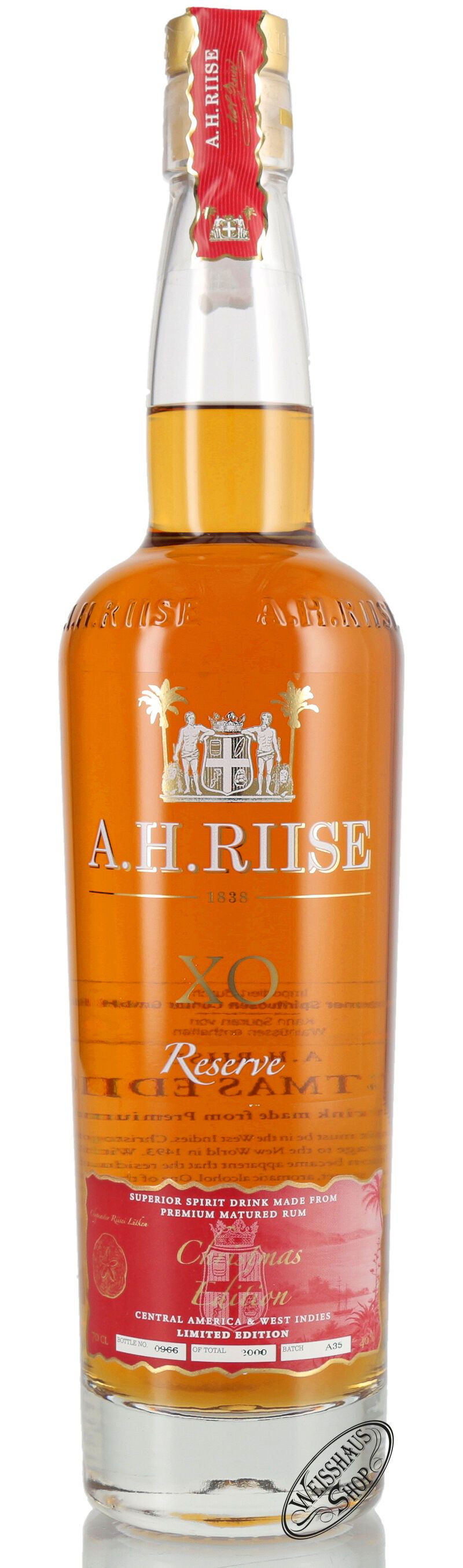 A.H. Riise XO Christmas Limited Edition 40% vol. 0,70l