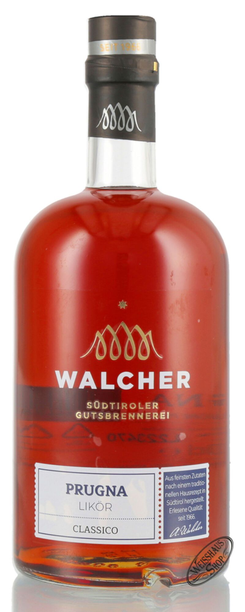 Walcher Prugna Pflaumenlikör 32% vol. 0,70l Walcher Prugna Pflaumenlikör 32% vol. 0,70l