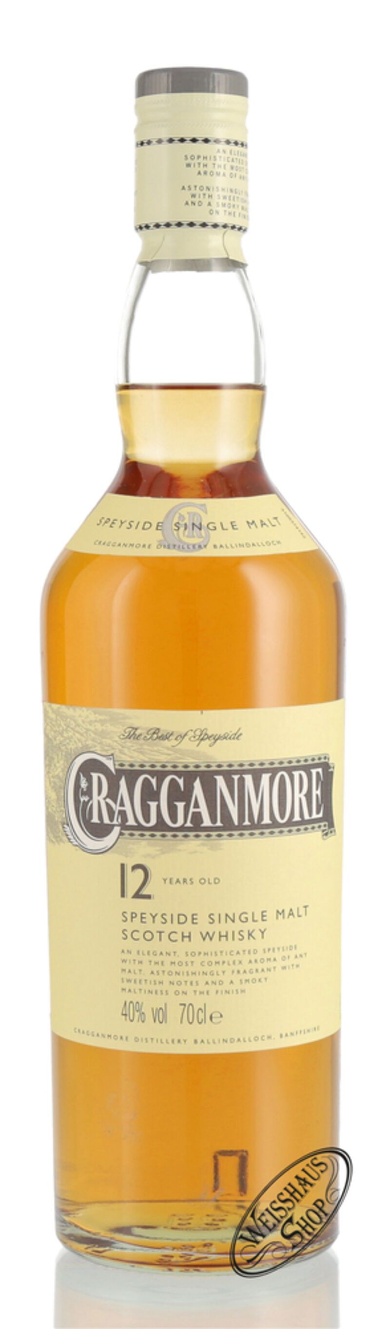 Cragganmore 12 YO Single Malt Whisky 40% vol. 0,70l