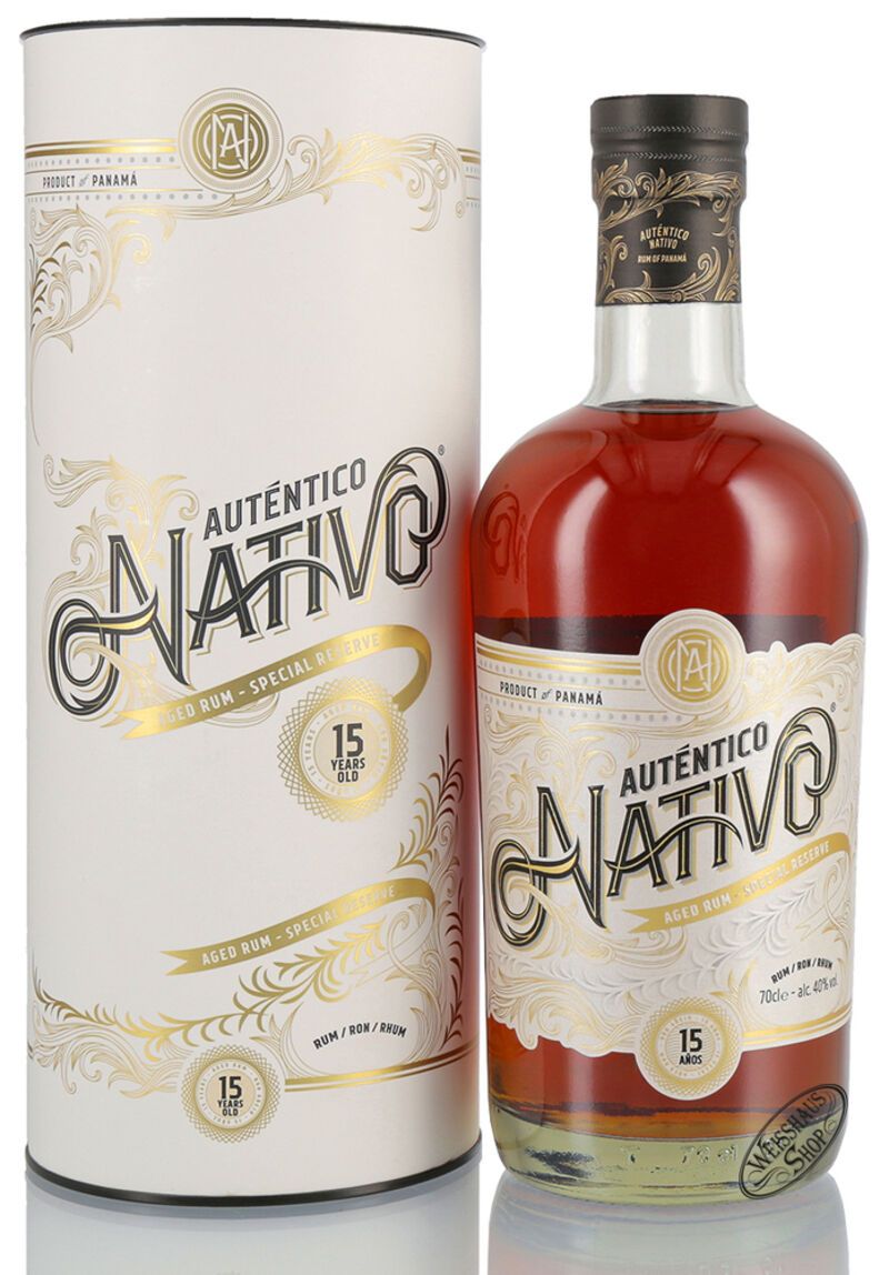 Autentico Nativo 15 YO Rum 40% vol. 0,70l