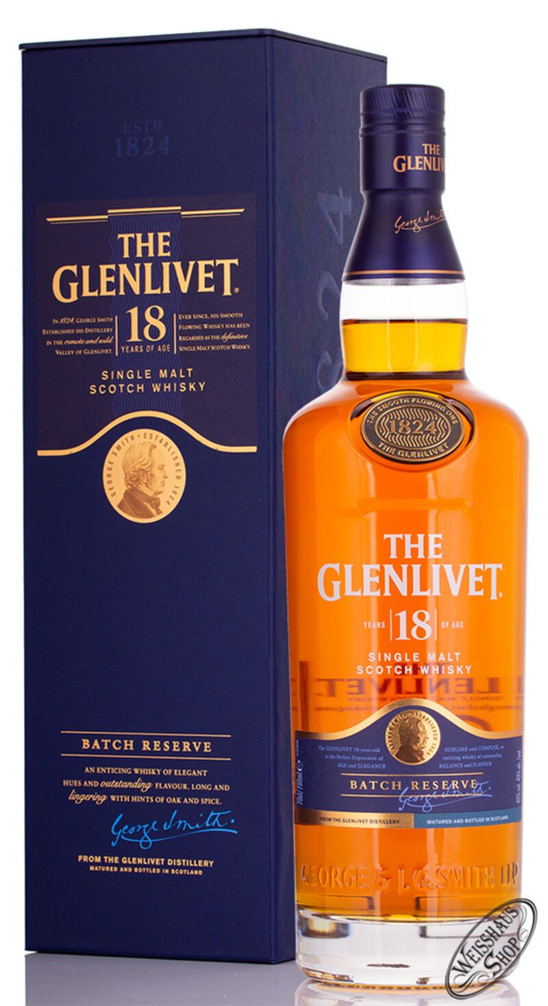The Glenlivet 18 YO Single Malt Whisky 40% vol. 0,70l The Glenlivet 18 YO Single Malt Whisky 40% vol. 0,70l