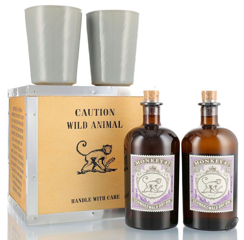 Monkey 47 Dry Gin Geschenk-Set 47% vol. 1,0l Monkey 47 Dry Gin Geschenk-Set 47% vol. 1,0l