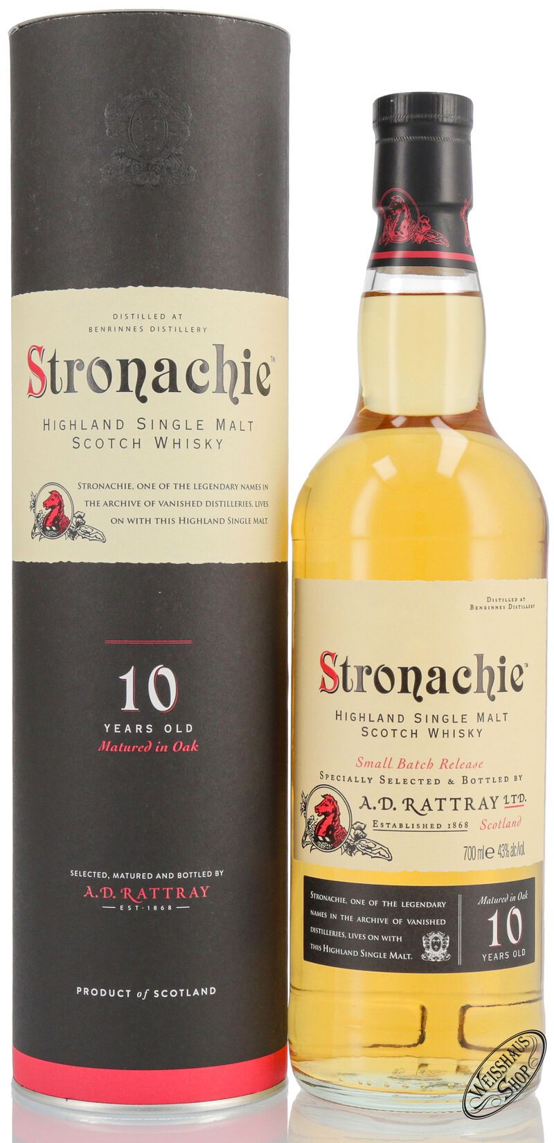Stronachie A.D. Rattray 10 YO Single Malt Whisky 43% vol. 0,70l