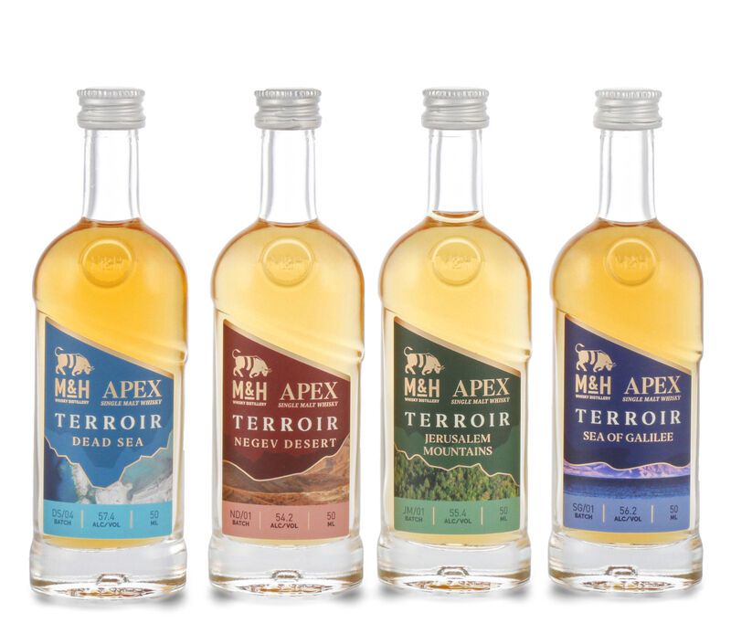 M&H Whisky Miniatur Geschenk-Set Terroir Collection 55,8% vol. 4 x 0,05l M&H Whisky Miniatur Geschenk-Set Terroir Collection 55,8% vol. 4 x 0,05l