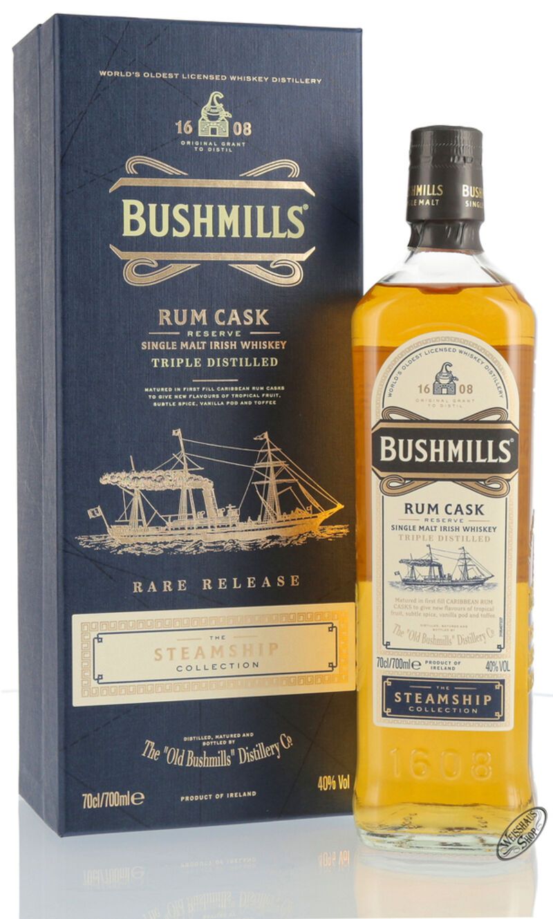 Bushmills Steamship Collection Rum Cask Reserve Irish Whiskey 40% vol. 0,70l