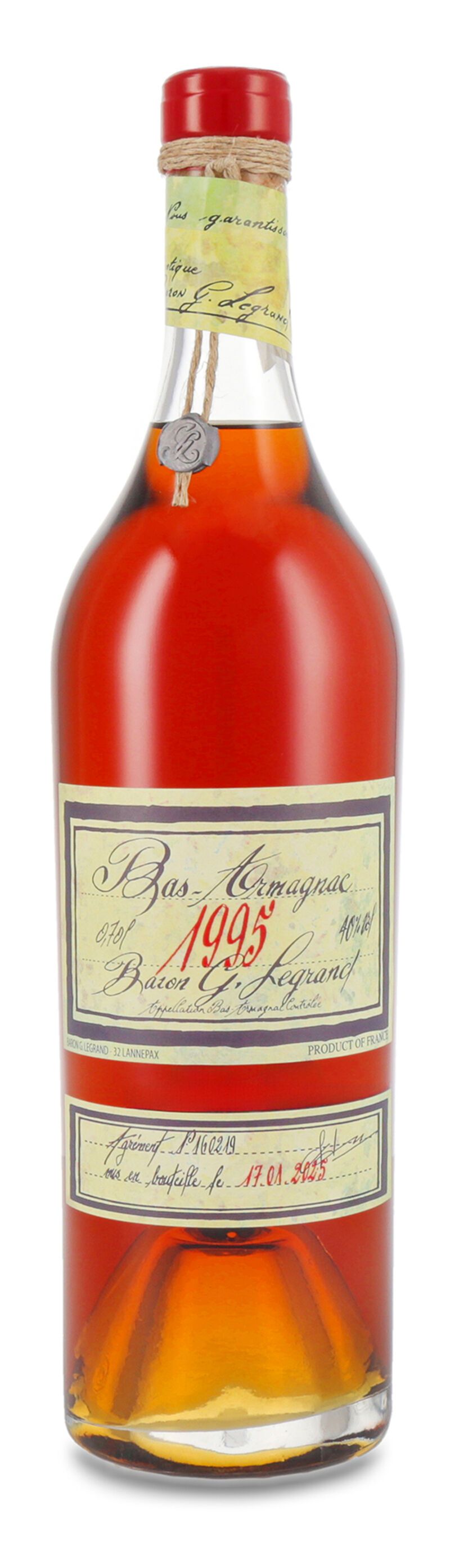 Lhéraud Baron Gaston Legrand 1995 Vieil Armagnac 40% vol. 0,70l