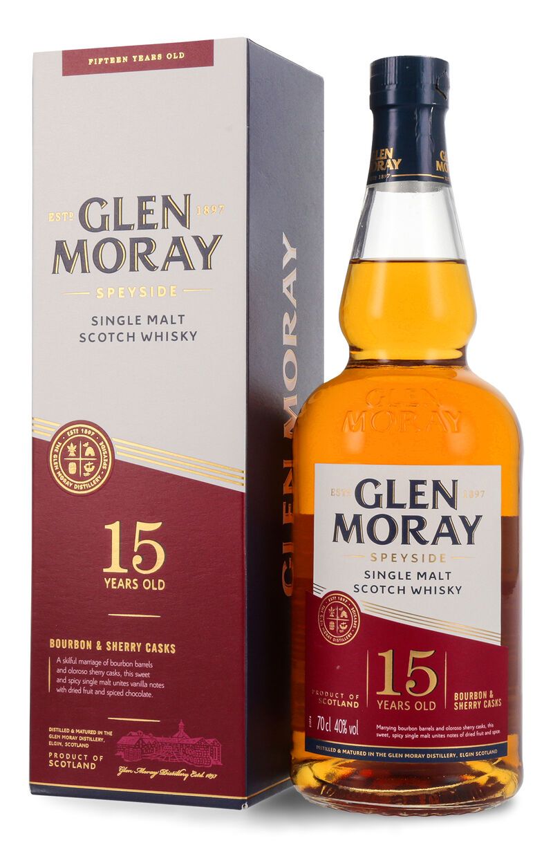 Glen Moray 15 YO Whisky 40% vol. 0,70l