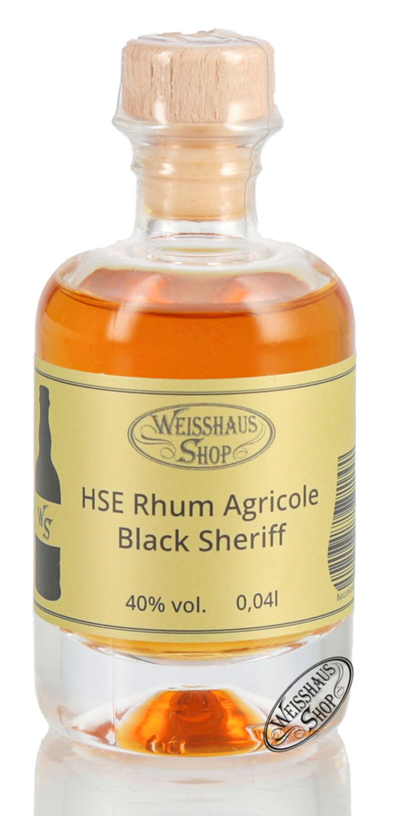 HSE Rhum Agricole Black Sheriff 40% vol. 0,04l Weisshaus Sample HSE Rhum Agricole Black Sheriff 40% vol. 0,04l Weisshaus Sample