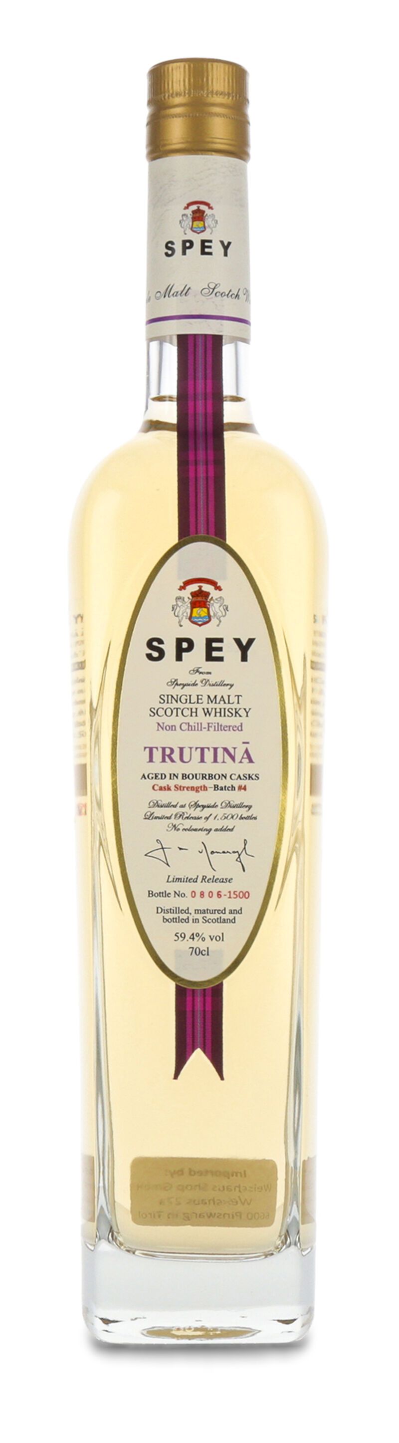 Spey Trutiná Batch #4 Cask Strength Whisky 59,4% vol. 0,70l
