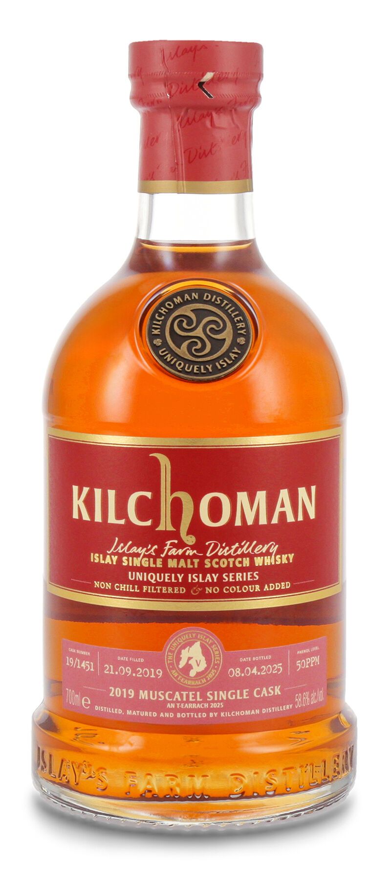 Kilchoman Muscatel Single Cask 2019 Uniquely Islay Series Whisky 58,6% vol. 0,70l