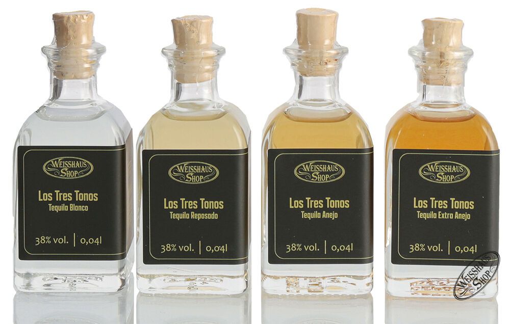Taste and Match - Los Tres Tonos Tequila 4 x 0,04l Weisshaus Sample Set Taste and Match - Los Tres Tonos Tequila 4 x 0,04l Weisshaus Sample Set