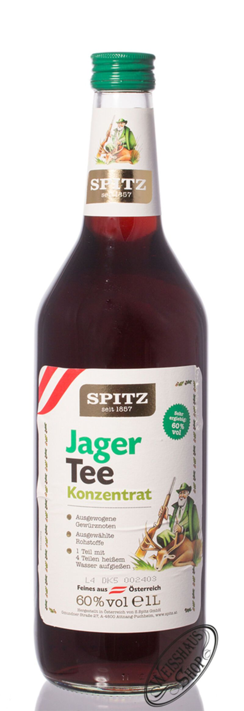 Spitz Jagertee 60% vol. 1,0l