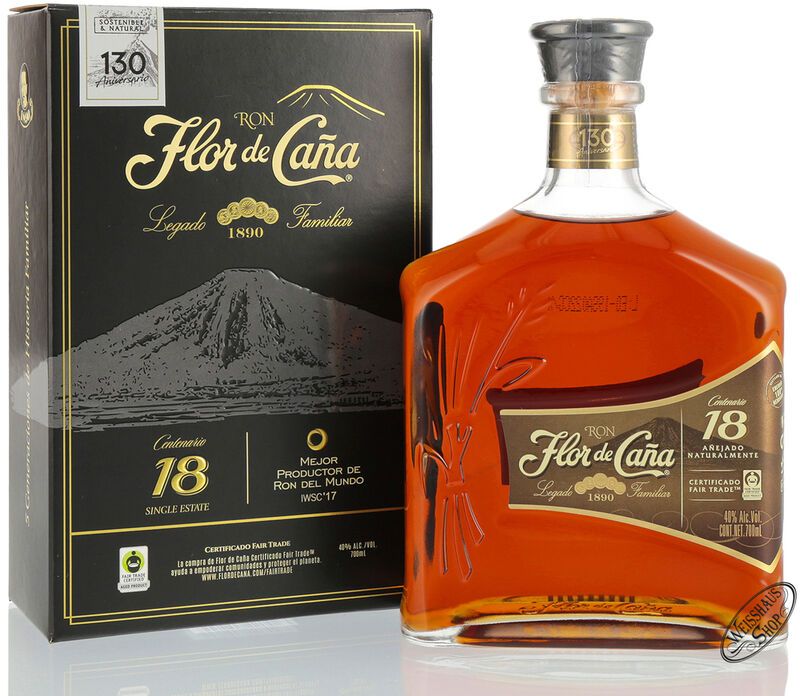 Flor de Cana Centenario Gold 18 YO Rum 40% vol. 0,70l Flor de Cana Centenario Gold 18 YO Rum 40% vol. 0,70l