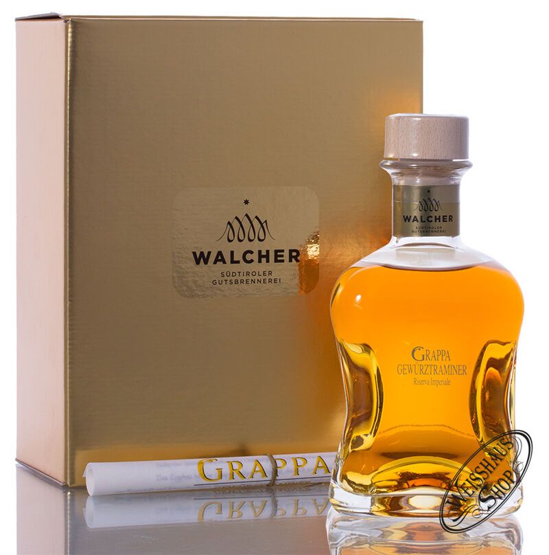 Walcher Grappa Gewürztraminer Riserva Imperiale 40% vol. 0,50l