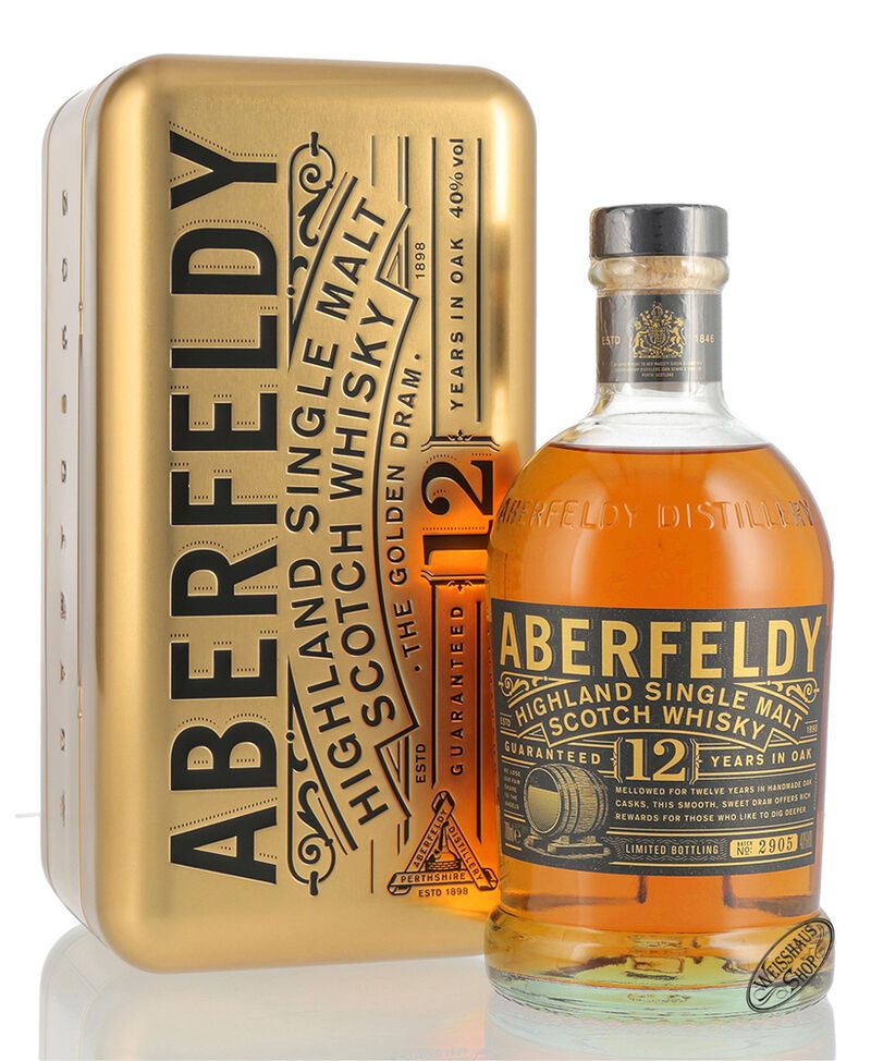 Aberfeldy 12 YO Whisky Geschenk-Set 40% vol. 0,70l