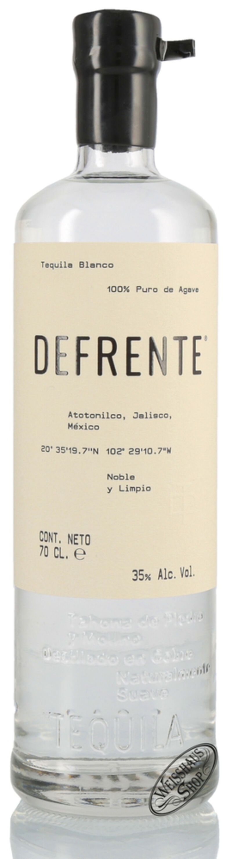 Defrente Tequila Blanco 35% vol. 0,70l Defrente Tequila Blanco 35% vol. 0,70l