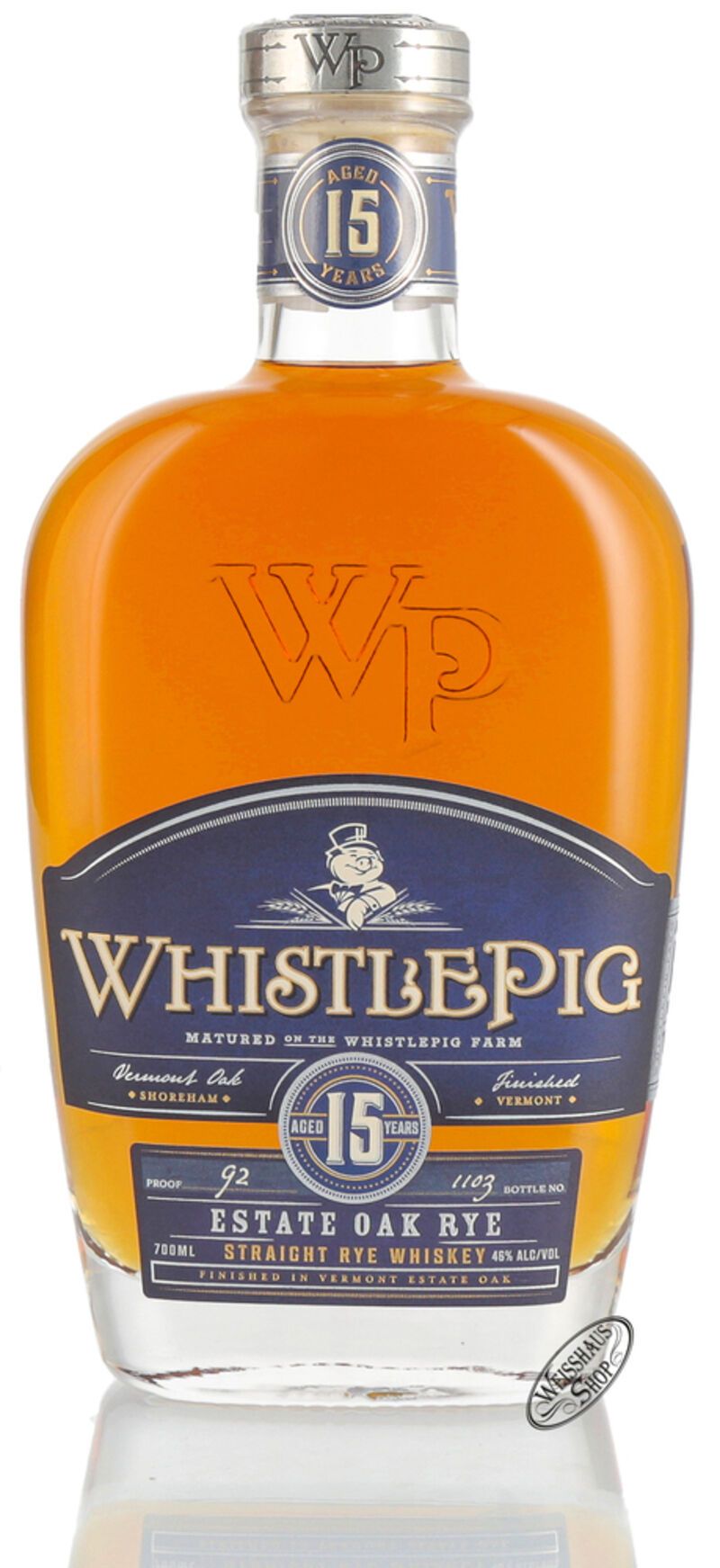 Whistle Pig 15 YO Straight Rye Whiskey 46% vol. 0,70l