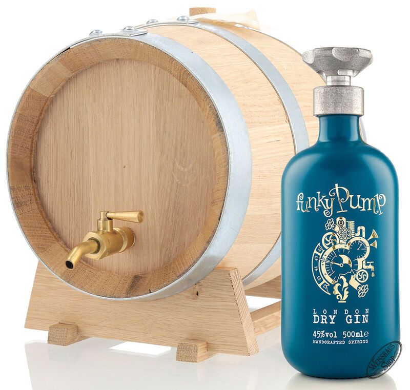 Funky Pump London Dry Gin 45% vol. 5l Fass Funky Pump London Dry Gin 45% vol. 5l Fass