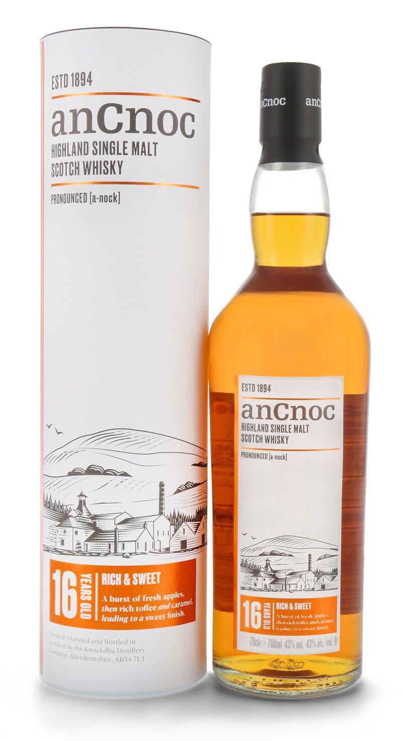 AnCnoc 16 YO Highland Whisky 43% vol. 0,70l
