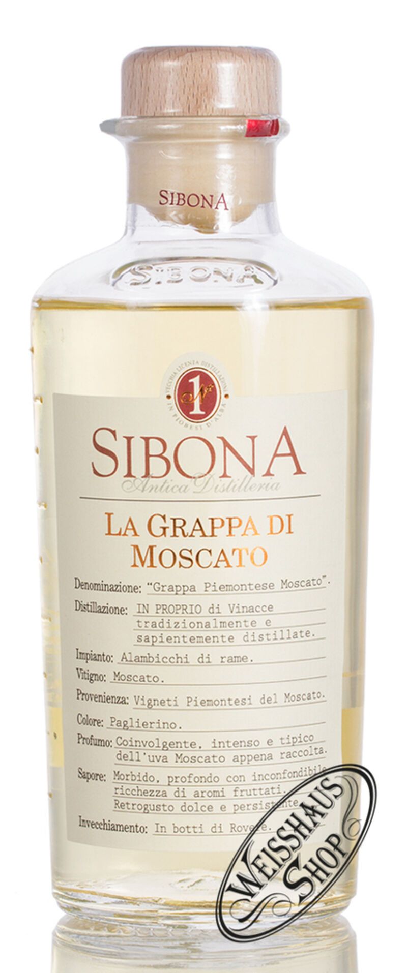 Sibona Grappa Moscato 40% vol. 0,50l